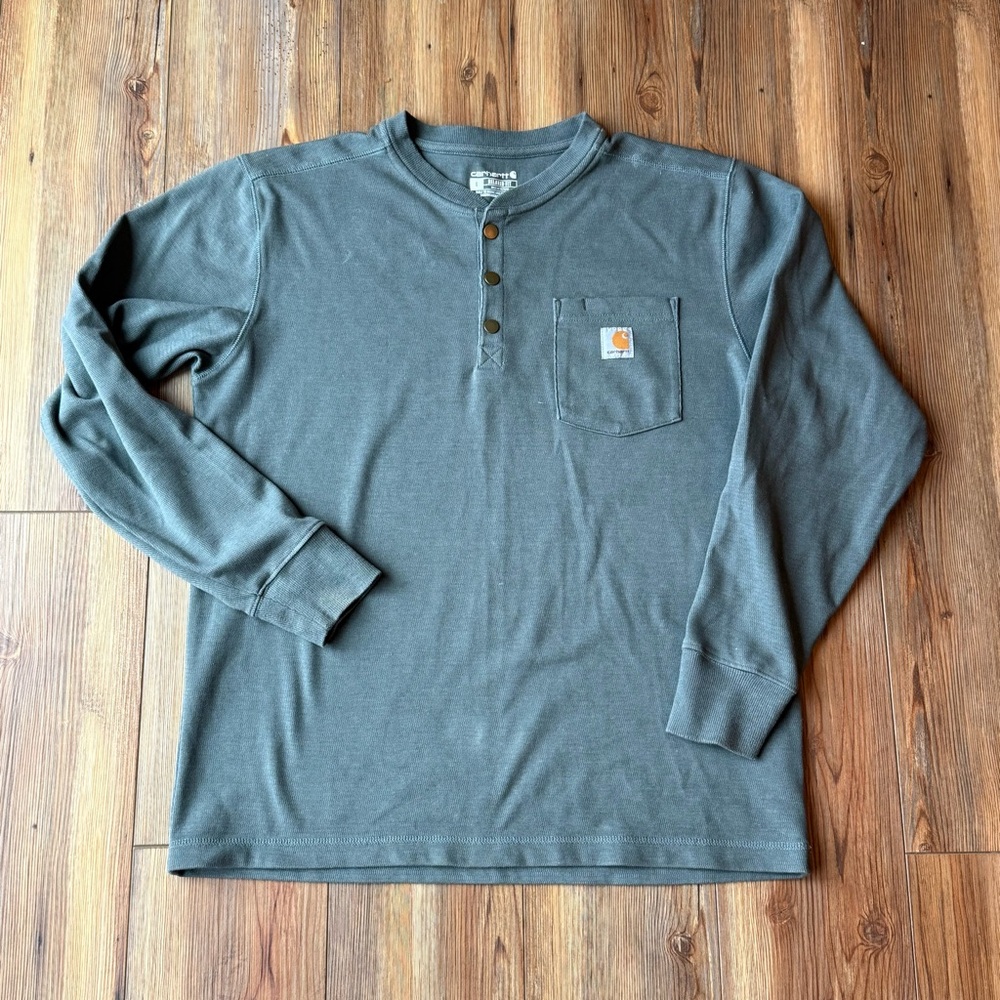 Carhartt Men's Dark Gray Long Sleeve Henley